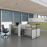 Harbour-B Modern Office Partition Workstation Desk with Side Cabinet